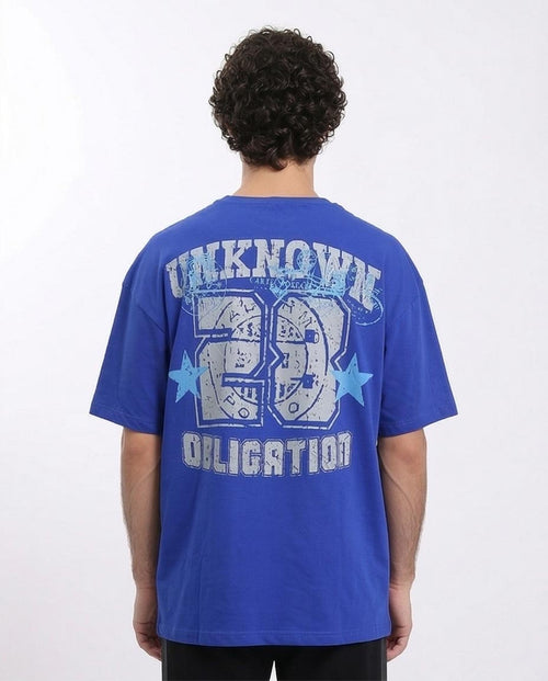 Ravin Men's Oversized "Obligation" Graphic T-Shirt – Royal Blue - R209409