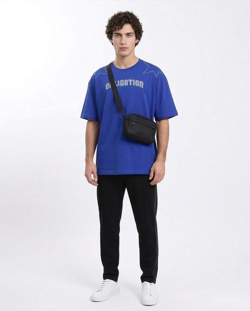 Ravin Men's Oversized "Obligation" Graphic T-Shirt – Royal Blue - R209409