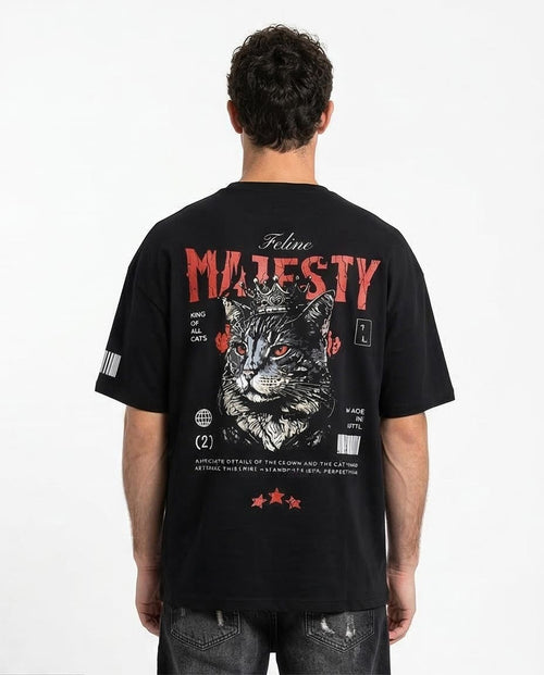 Ravin "King of All Cats" Oversized Graphic T-Shirt - R209413