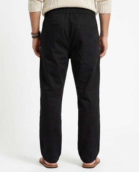 Ravin Men’s Relaxed Utility Cargo Trousers with Articulated Knee Detail – Black - R209804