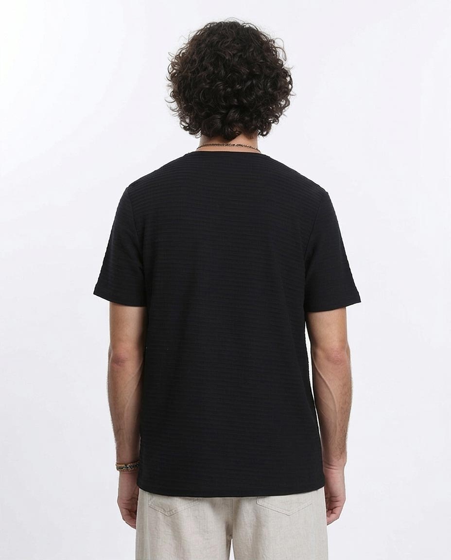 Ravin Men’s Horizontal Slub Textured Essential Tee - R210934