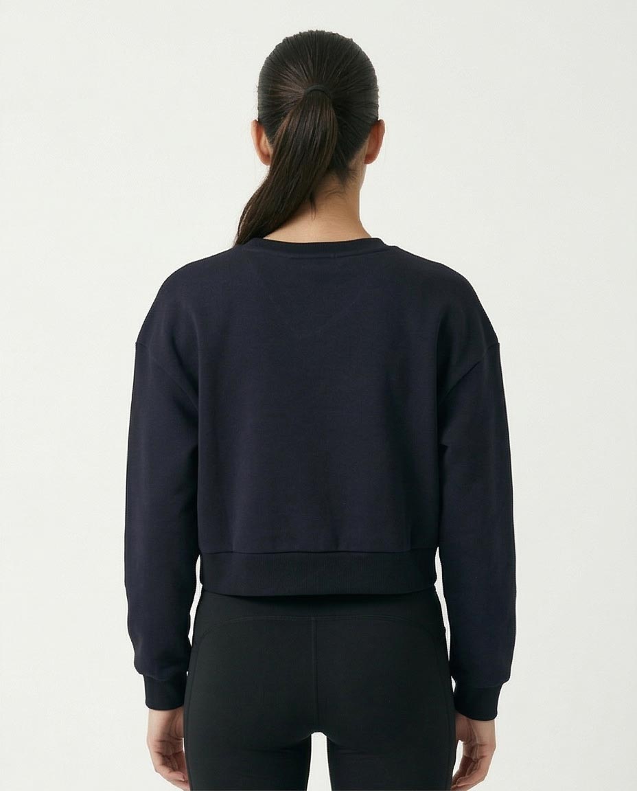 Ravin Women’s Sport Luxe Cropped Brooklyn Sweatshirt - Black – R212666
