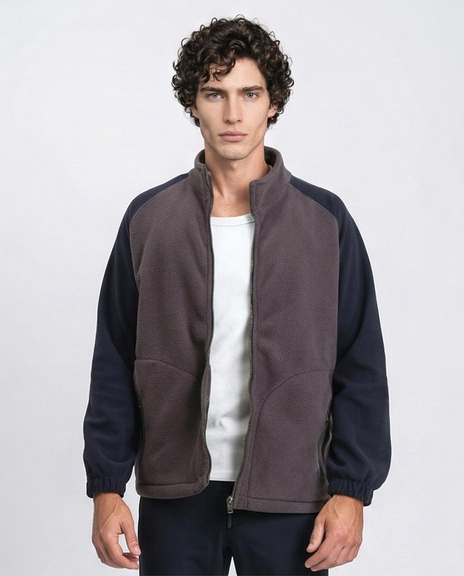 Ravin Men's Two-Tone Raglan Fleece Zip-Up Jacket