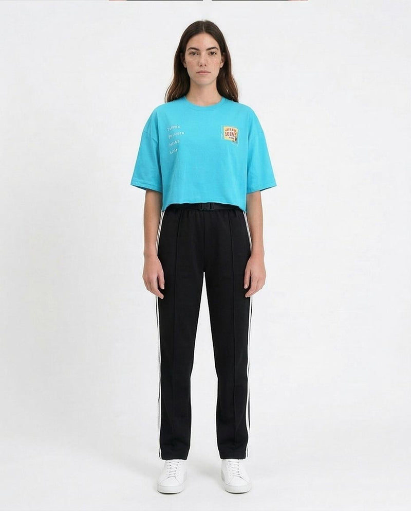 Ravin Women’s "Palatable" Graphic Cropped T-Shirt – Turquoise - R214640