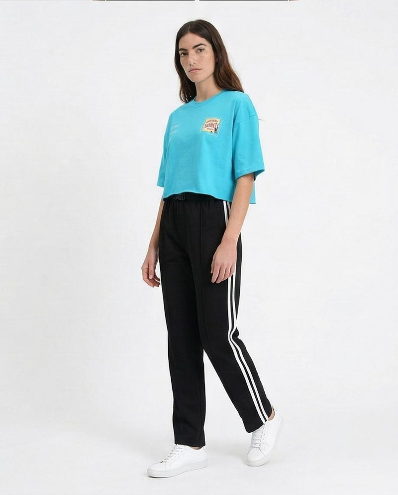 Ravin Women’s "Palatable" Graphic Cropped T-Shirt – Turquoise - R214640