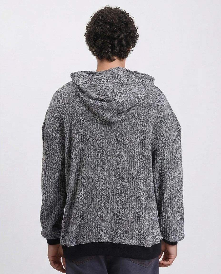 Slip On Casual Heavy Hoodie - Heather Grey - R214872