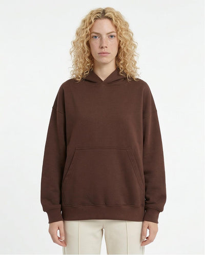 Women Chocolate Oversized Fleece Hoodie