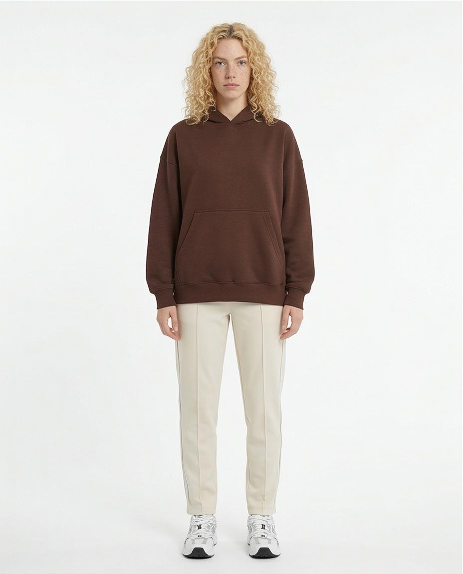 Ravin Women Chocolate Oversized Fleece Hoodie - R215218