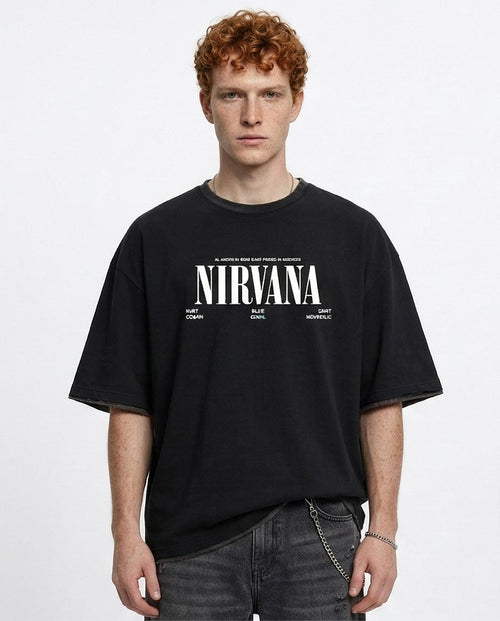 Ravin | Nirvana "In Memory" Oversized Graphic Tee – Black - R215728