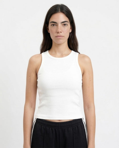 Ravin Women's Essential Ribbed Racerback Tank Top - White - R215783