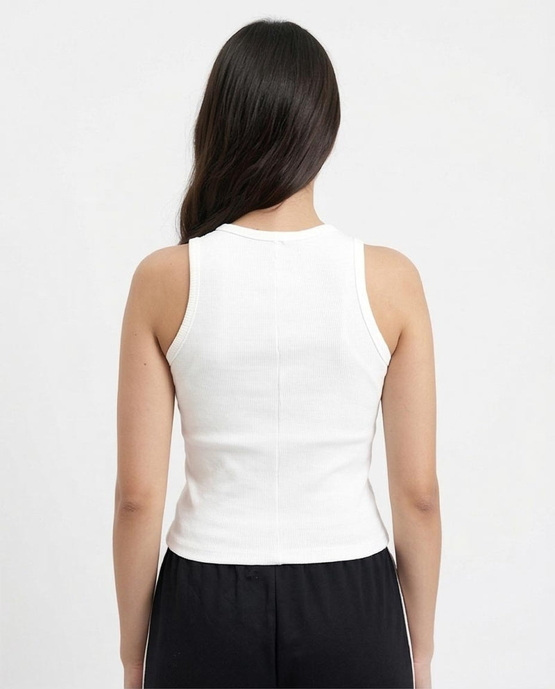 Ravin Women's Essential Ribbed Racerback Tank Top - White - R215783