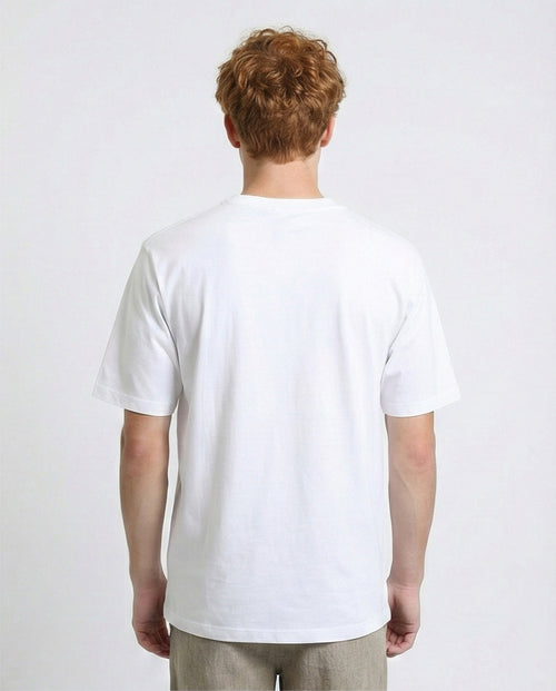 R215868 - Solid Basic Tee with Front Pocket - White