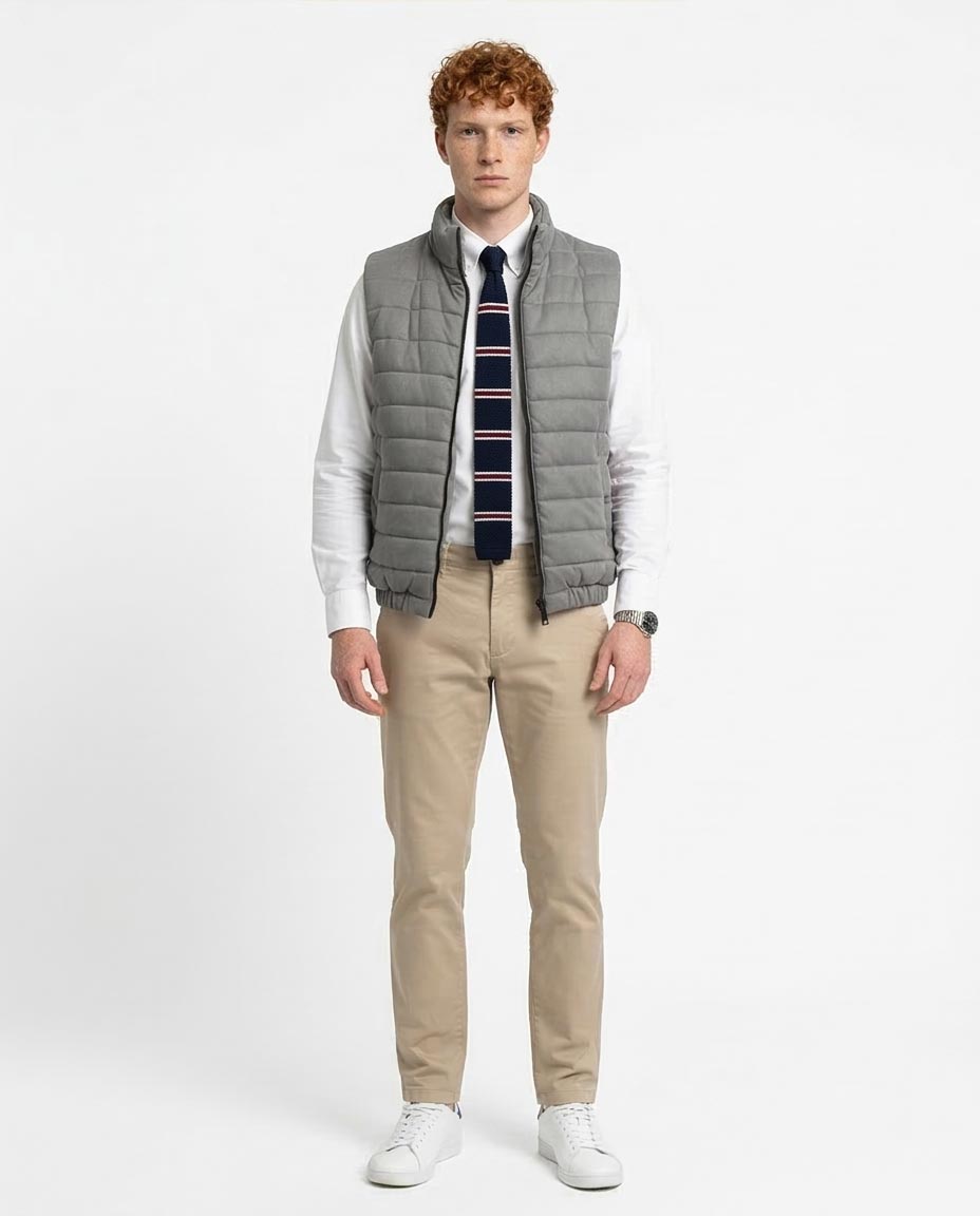 Ravin Men's Quilted Performance Puffer Vest – Slate Grey - R215935