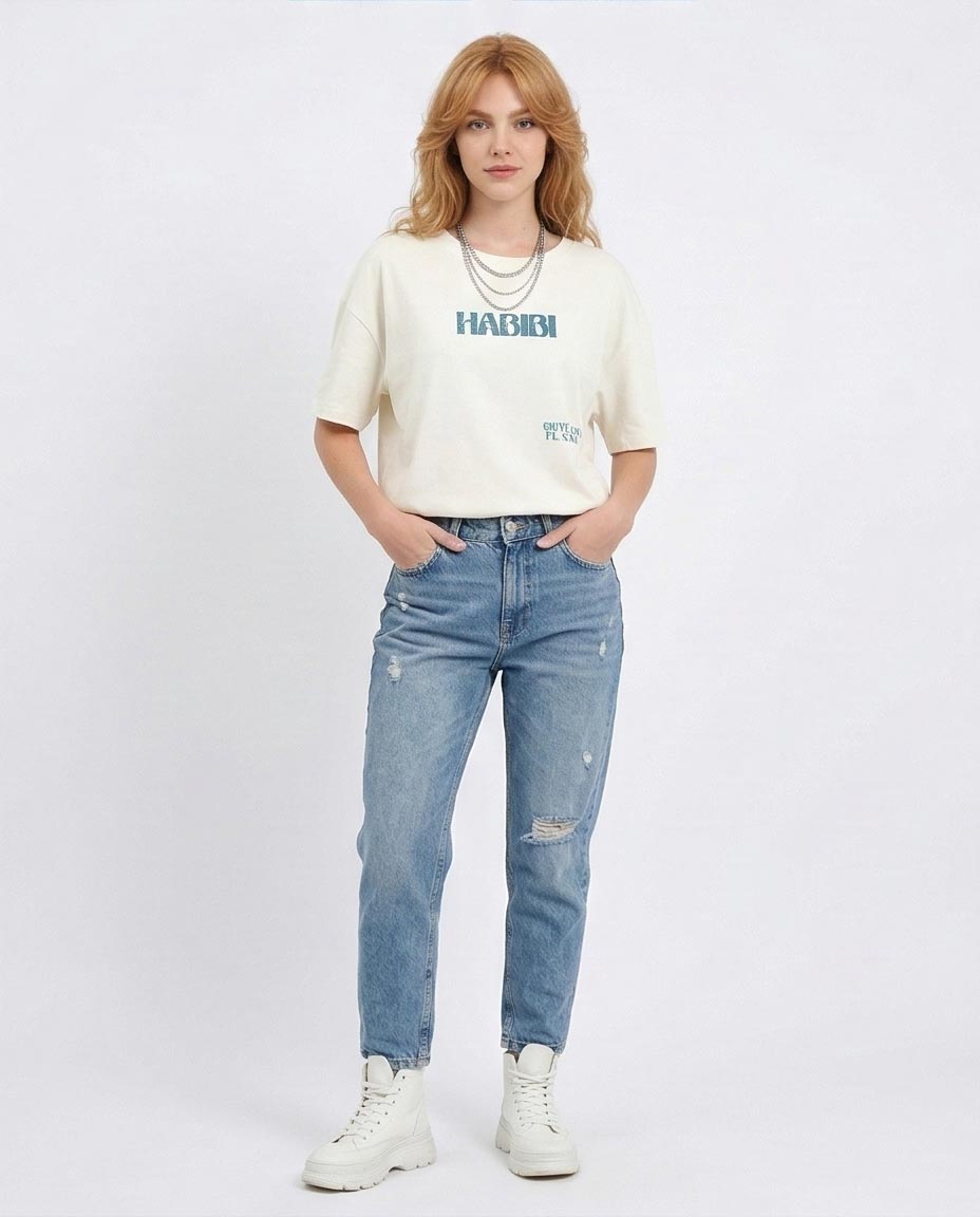 Ravin | "Habibi" Sahel Summer Oversized Graphic Tee-O.WHITE - R216170