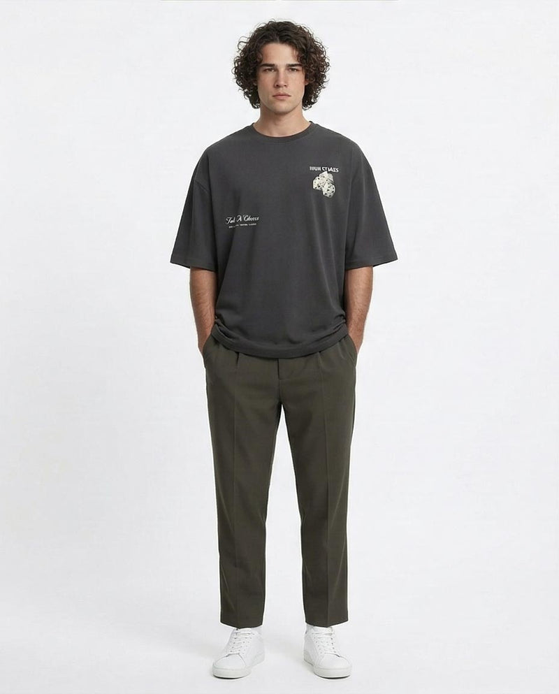 Ravin "High Stakes" Heavyweight Oversized Graphic T-Shirt – Charcoal - R216398