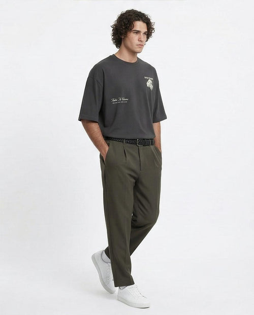 Ravin "High Stakes" Heavyweight Oversized Graphic T-Shirt – Charcoal - R216398