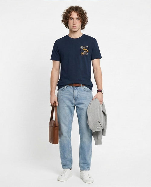 Ravin Men’s Mickey’s Country Graphic T-Shirt – Navy Blue Vintage Wash - R216404