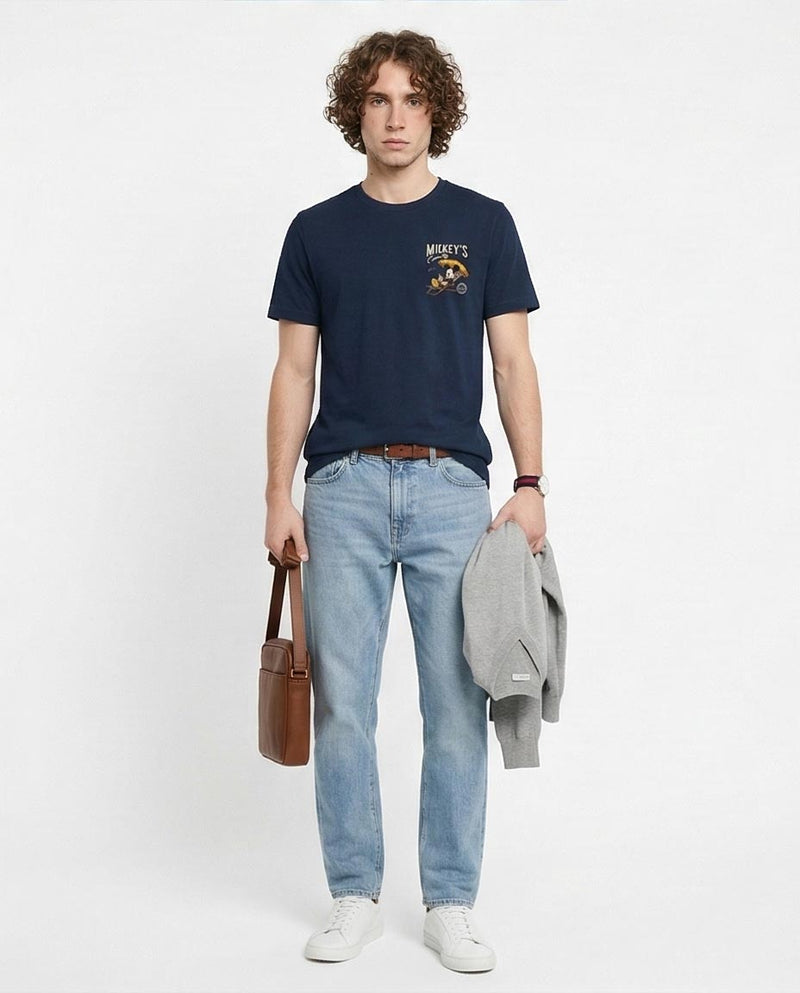 Ravin Men’s Mickey’s Country Graphic T-Shirt – Navy Blue Vintage Wash - R216404