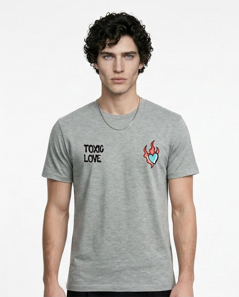 Ravin Men’s "Toxic Love" Graphic T-Shirt – Heather Grey - R216568