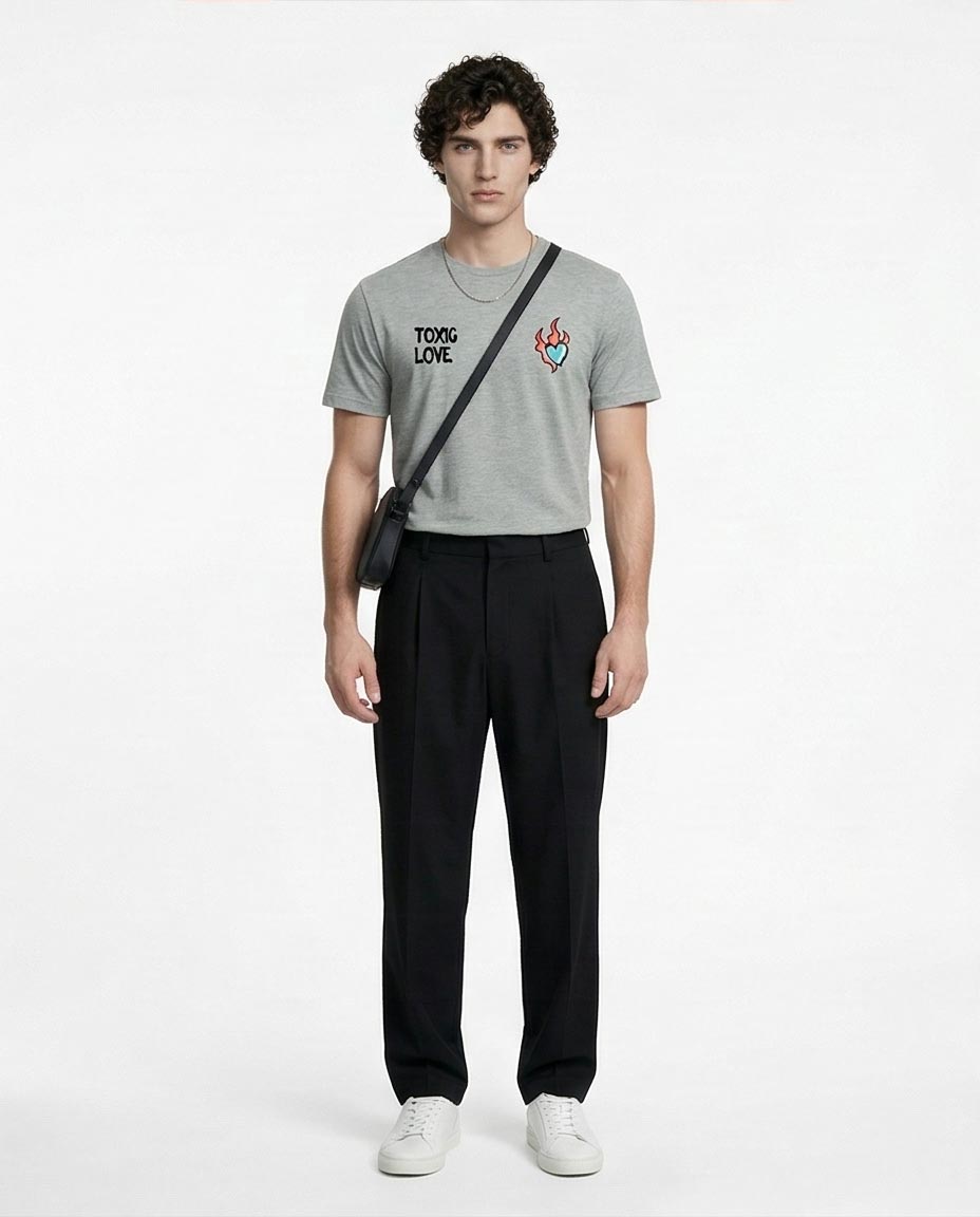 Ravin Men’s "Toxic Love" Graphic T-Shirt – Heather Grey - R216568