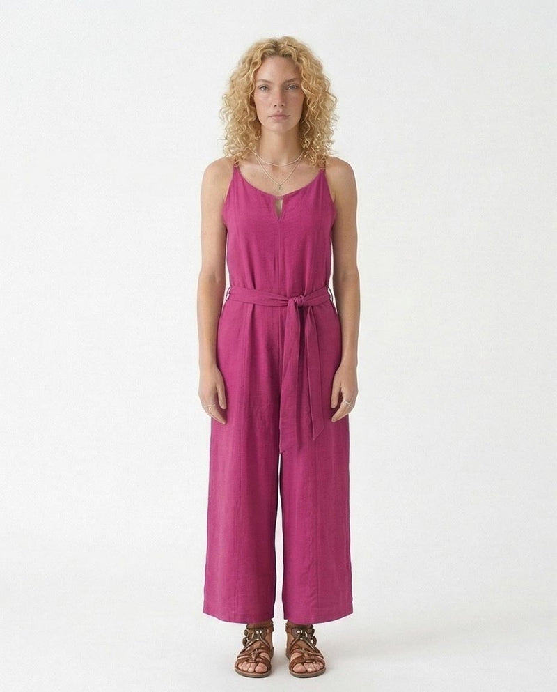 Ravin Women's Modern Boho Wide-Leg Jumpsuit – Fushia R216762