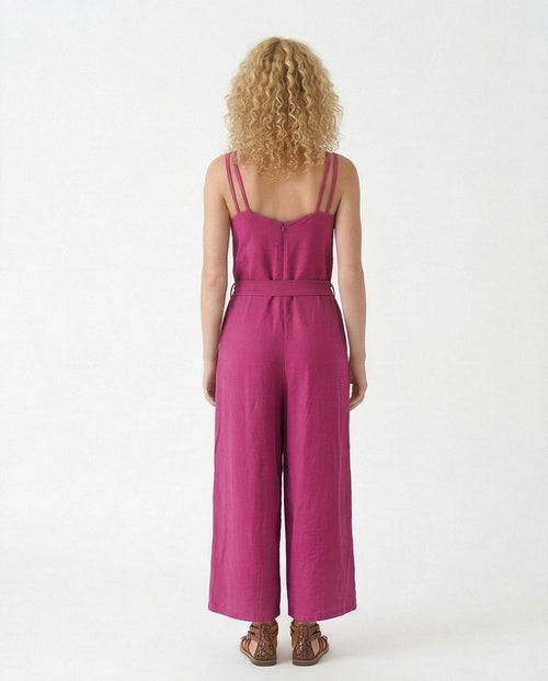 Ravin Women's Modern Boho Wide-Leg Jumpsuit – Fushia R216762