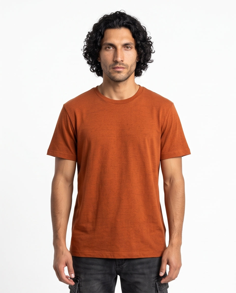 Oxide Heathered Neppy Crew Neck T-Shirt - O164009