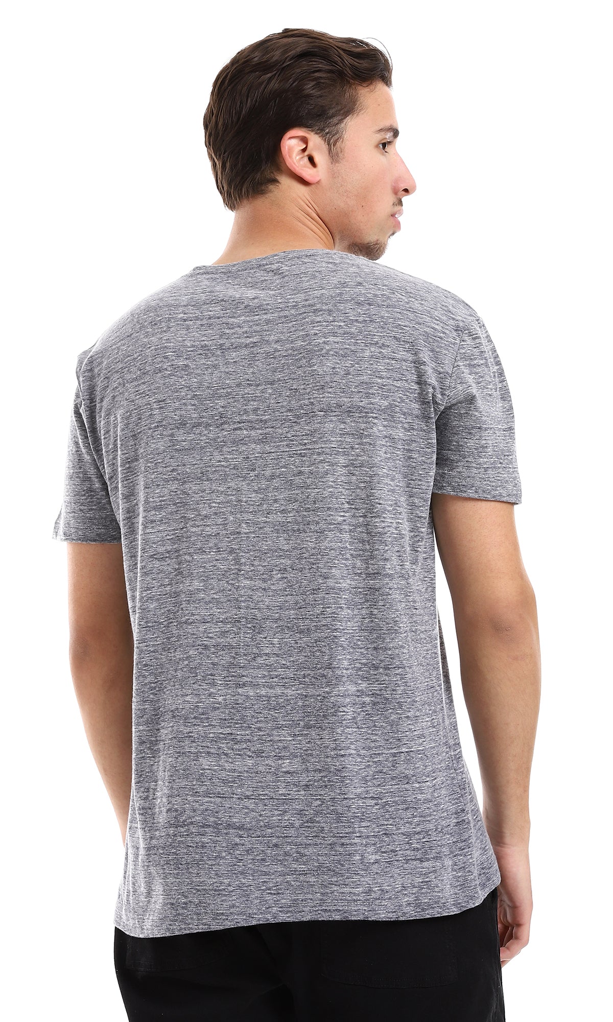 O164015 Practical Slip On Cotton Tee - Heather Grey