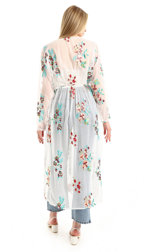 o164076-stitched-flowers-allover-cardigan-white-turquoise-maroon-women-cardigan