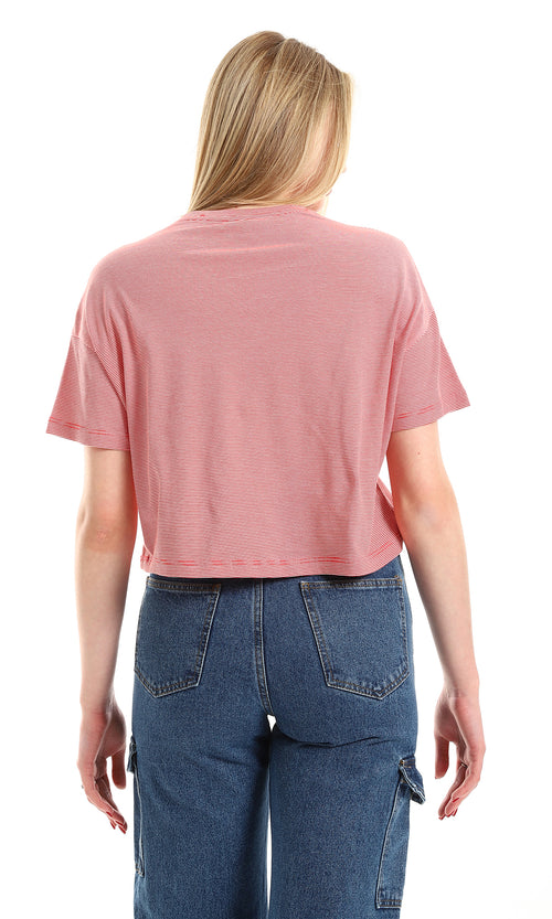 o164698-narrow-stripes-red-white-cropped-loose-tee-women-short-sleeve-t-shirt