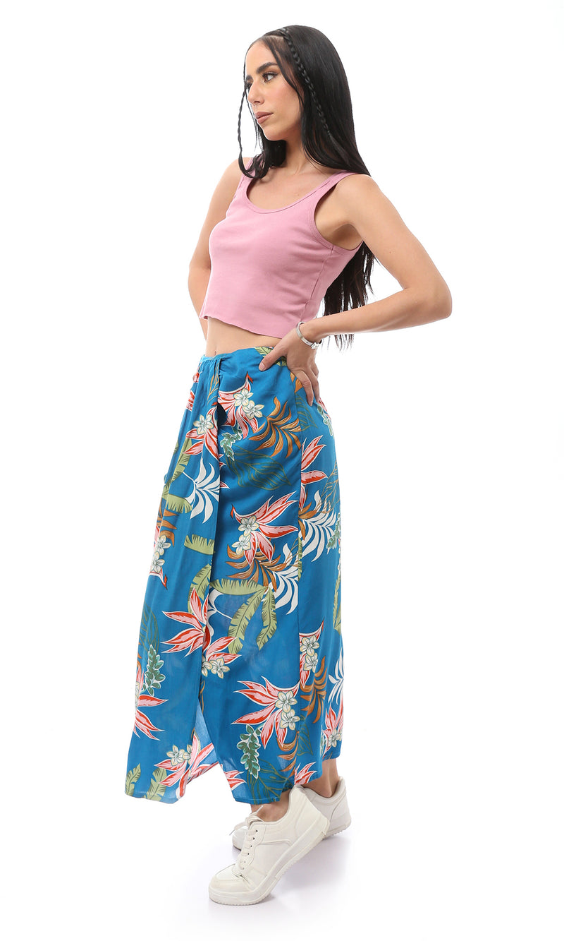 توب قطن زهري سادة بدون أكمام سهل الارتداء