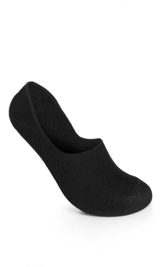 O167418 Soft Black Plain Invisible Socks