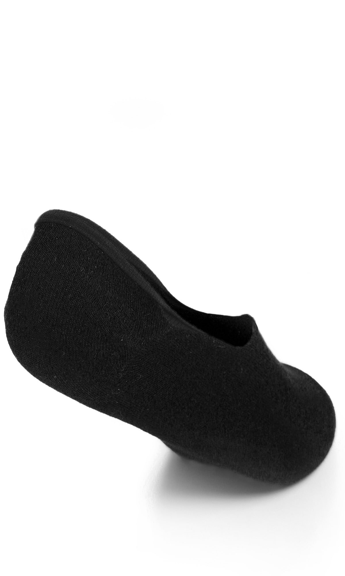 O167418 Soft Black Plain Invisible Socks