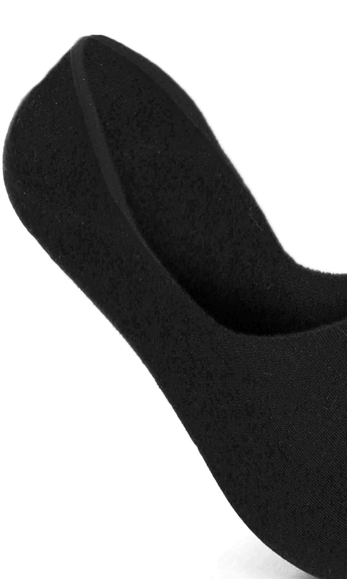 O167418 Soft Black Plain Invisible Socks