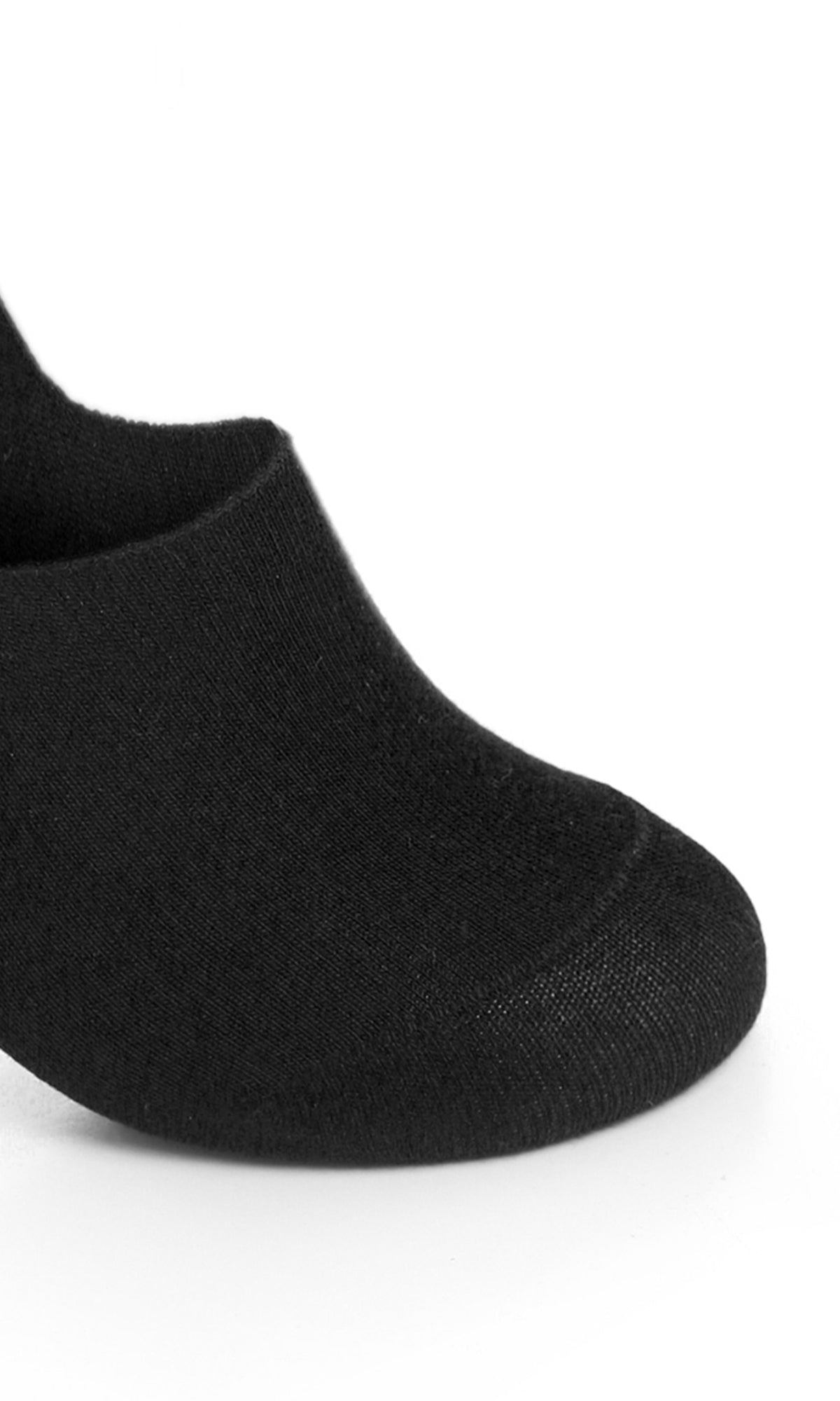 O167418 Soft Black Plain Invisible Socks