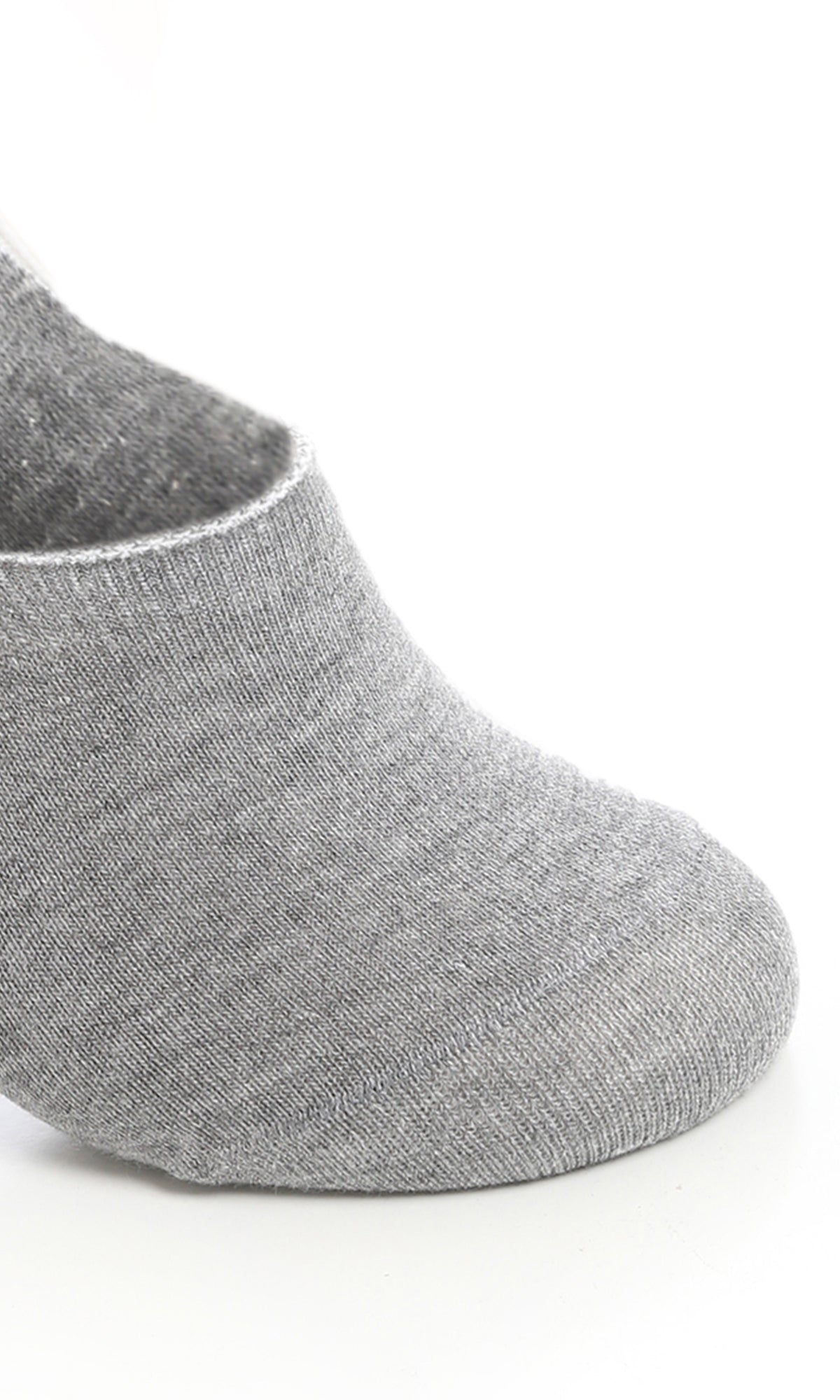 O167419 Soft Dark Grey Plain Invisible Socks