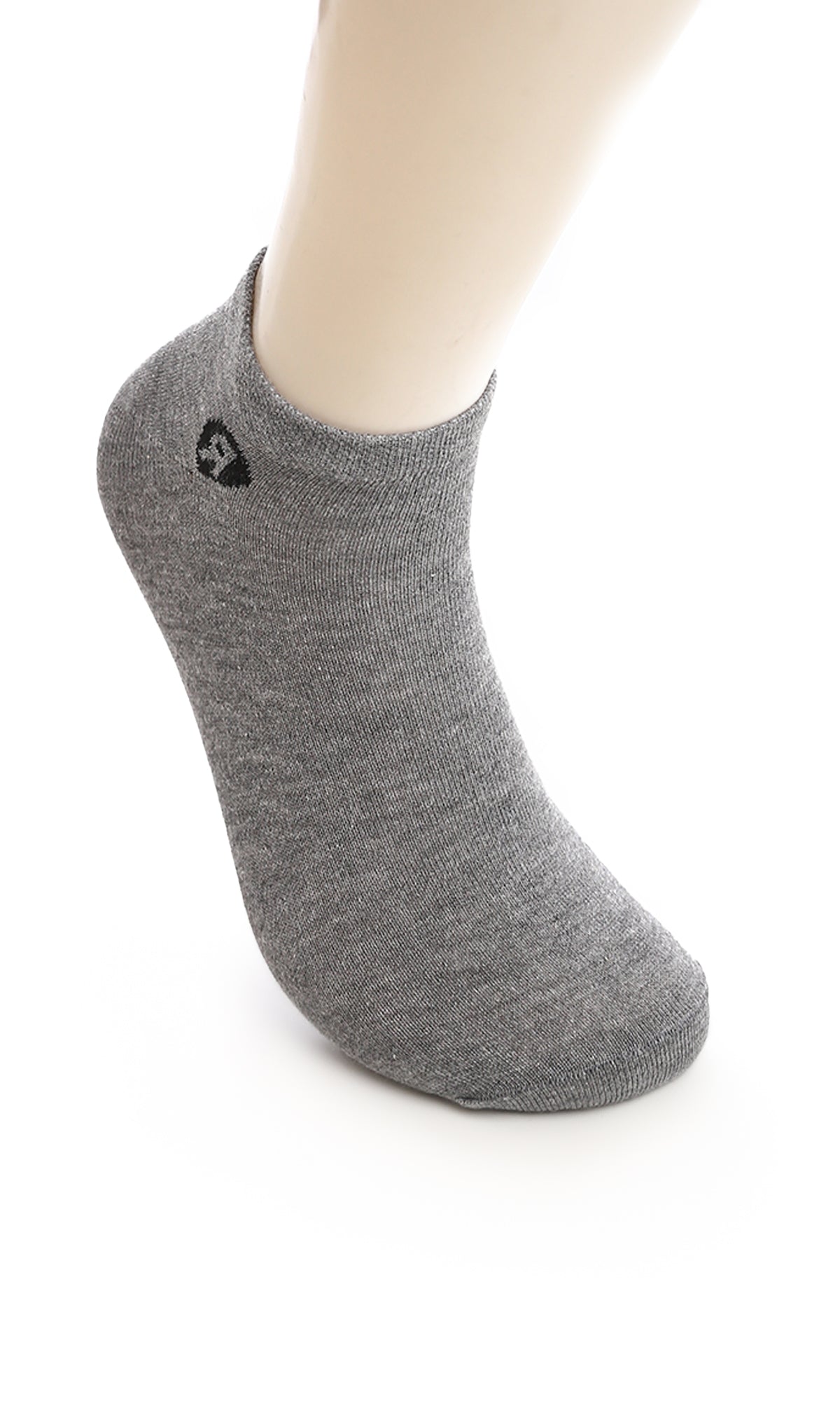 O167423 Heather Dark Grey Cotton Ankle Socks