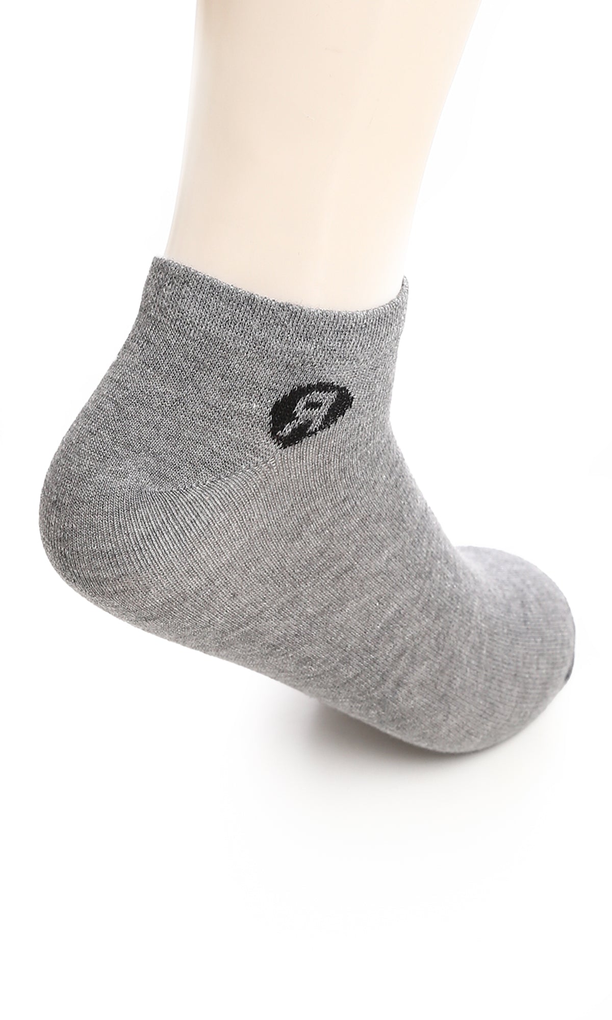 O167423 Heather Dark Grey Cotton Ankle Socks