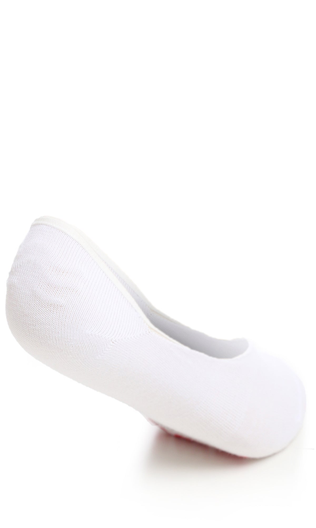 O167424 Cotton White No-Show Plain Socks