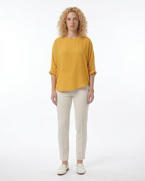Ravin Women’s Batwing Sleeve Chiffon Blouse – Mustard Yellow - O168790