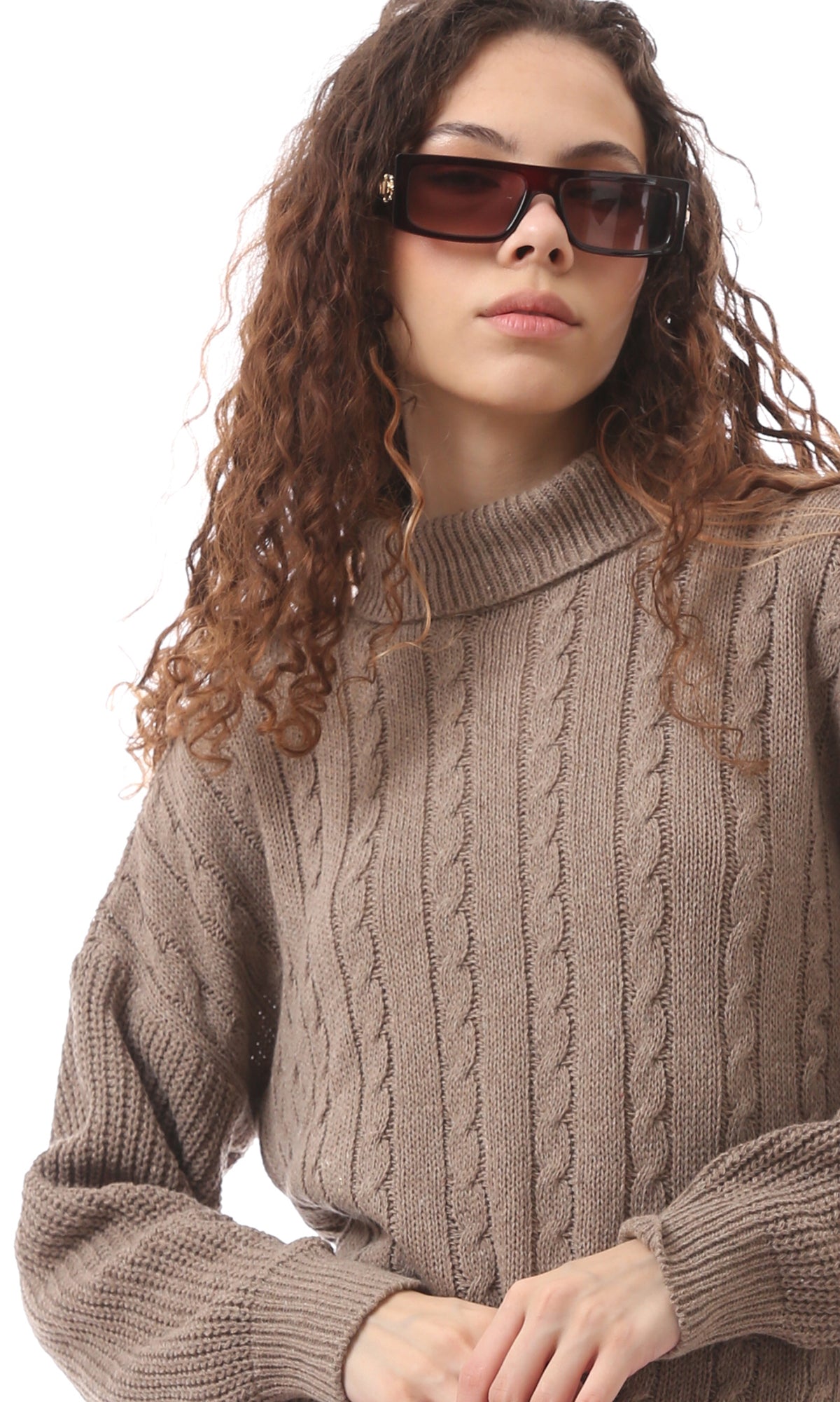O169849 High Neck Knitted Pullover