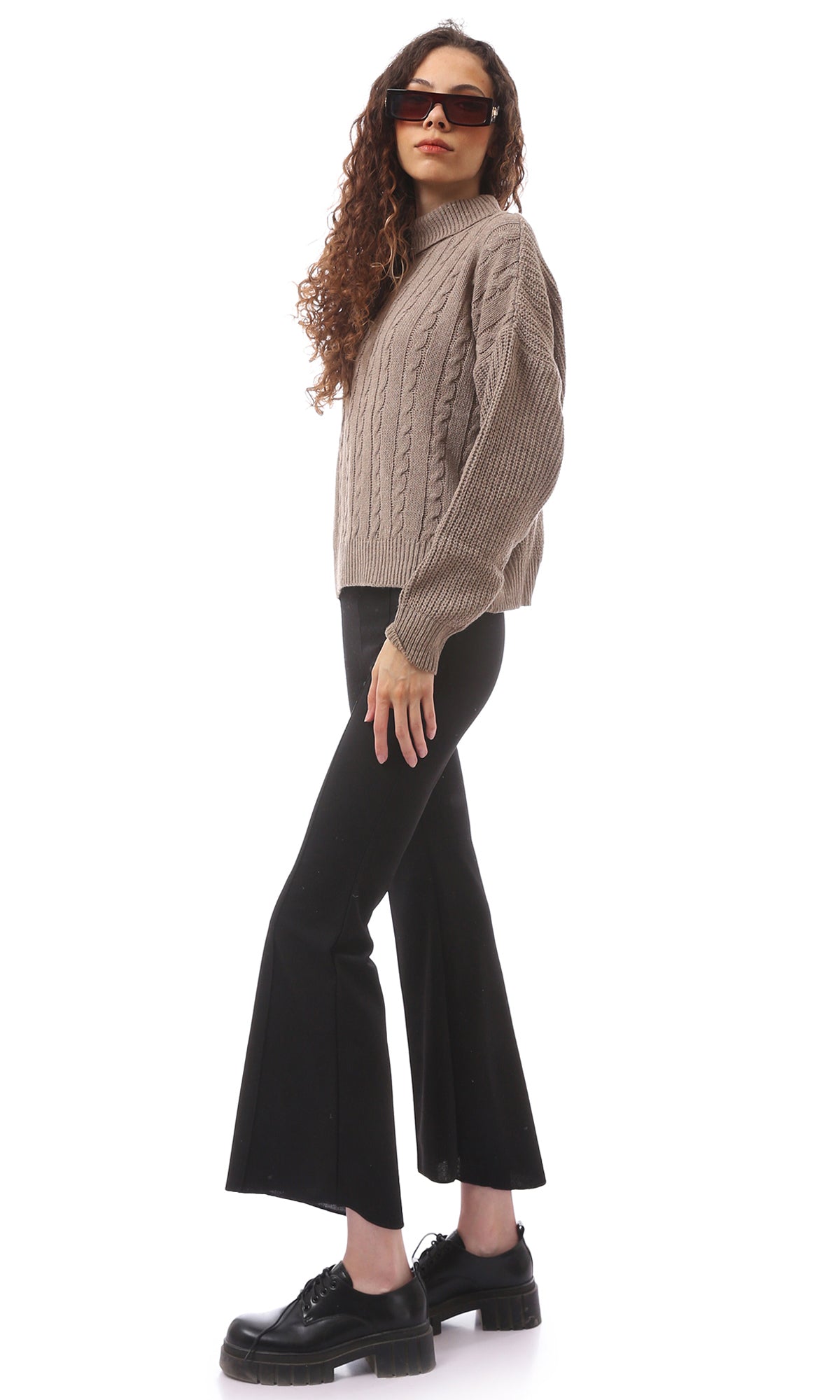 O169849 High Neck Knitted Pullover