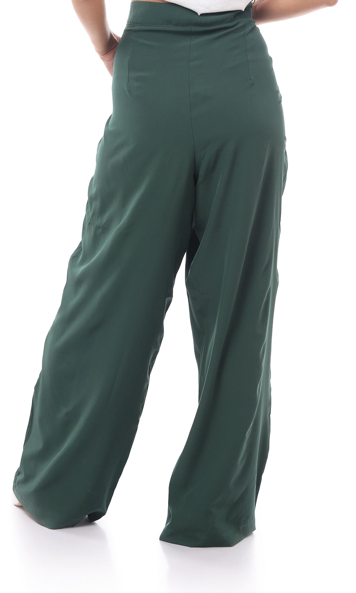 O170005 Casual Dark Green Fancy Trousers