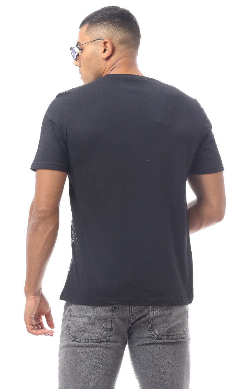 تي شيرت لوني تونز مطبوع سهل الارتداء أسود