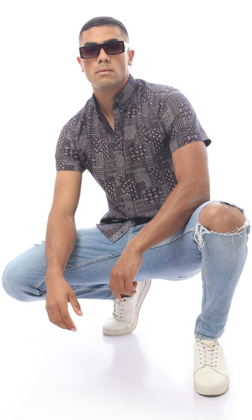 O170415-S23M071-FOB 100% POLYESTER-D.BROWN (MSS)