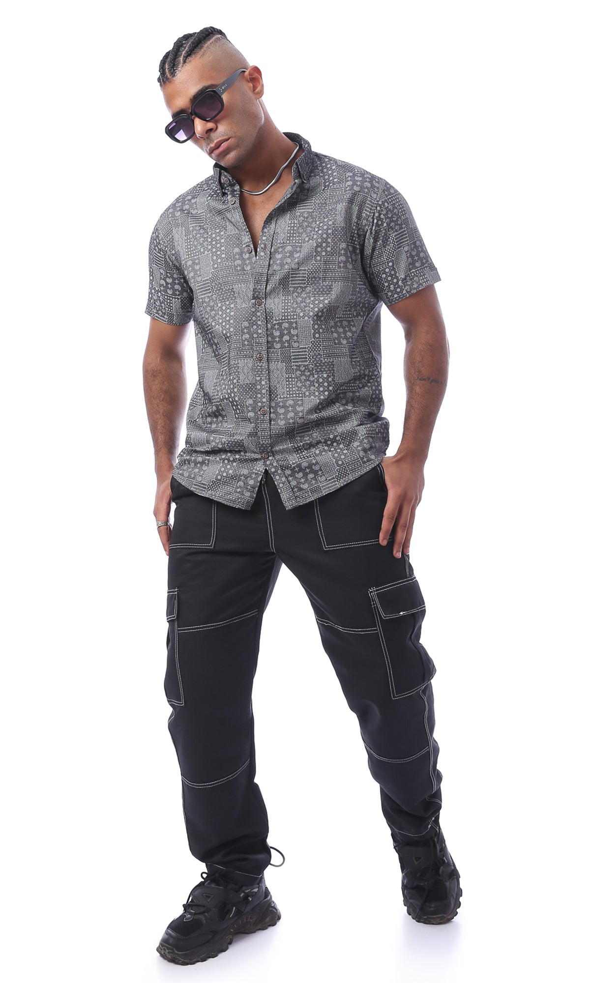 O170416-S23M071-FOB 100% POLYESTER-GREY (MSS)