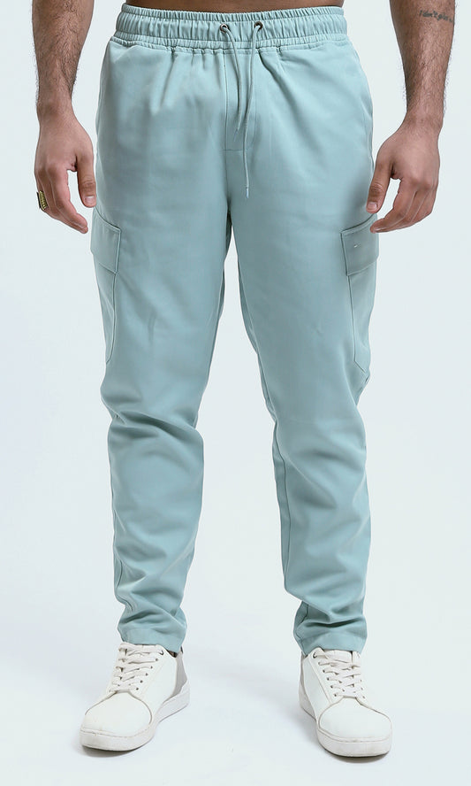 O170537 Casual Comfy Solid Jogger Pants - Mint Green