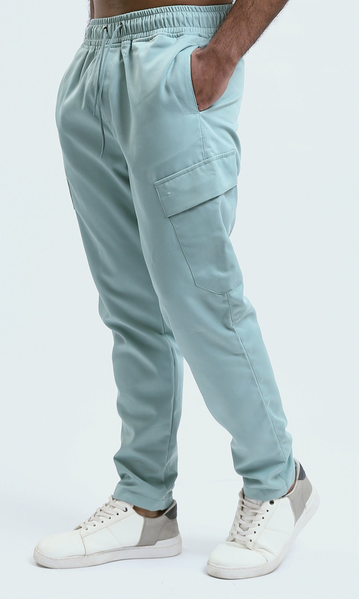 O170537 Casual Comfy Solid Jogger Pants - Mint Green