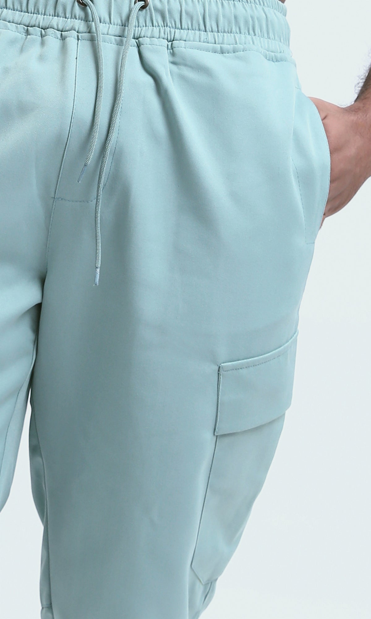 O170537 Casual Comfy Solid Jogger Pants - Mint Green