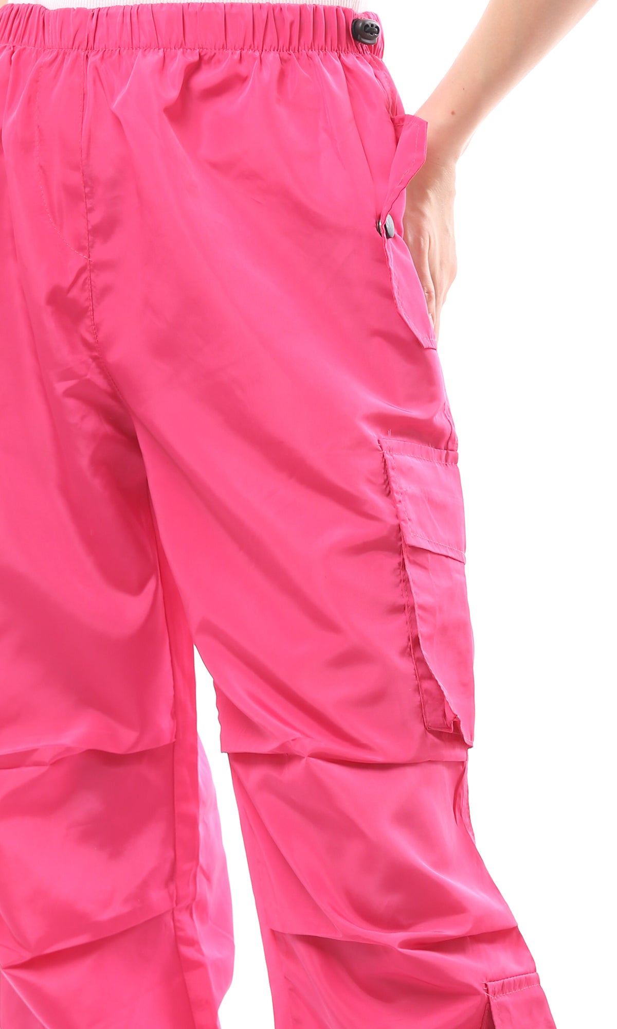 O170604 Fuchsia Waterproof Pants With Side Pockets